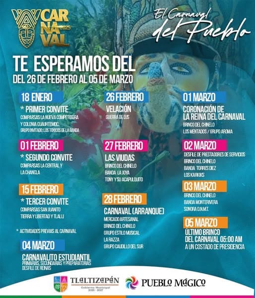 Ritmo, Cultura y Diversión ¡Carnaval Tlaltizapán 2025!